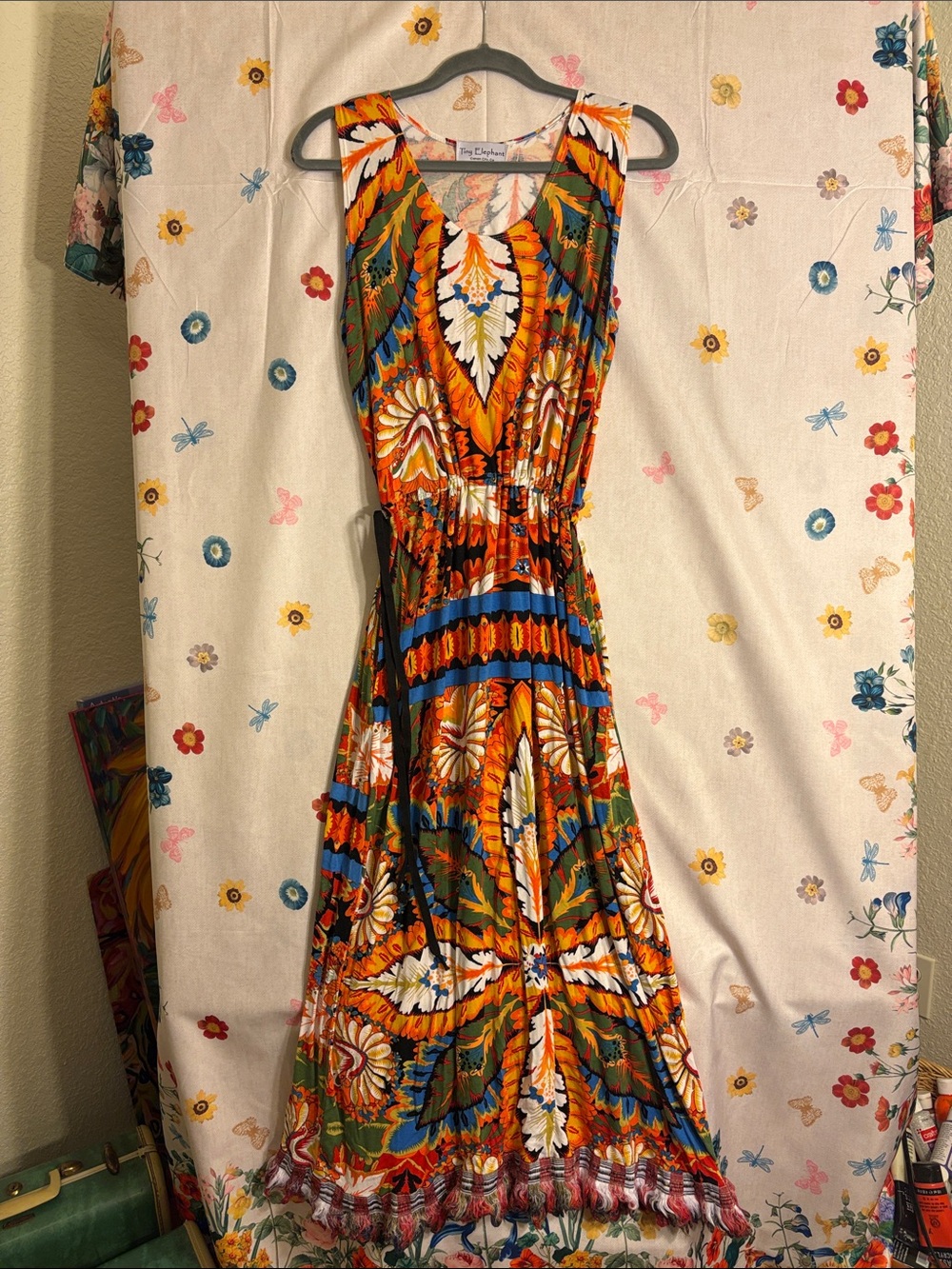 Colorful Boho Floral Maxi Dress with pockets! - Tiny Elephant Canon City, CO - Picture 3 of 8